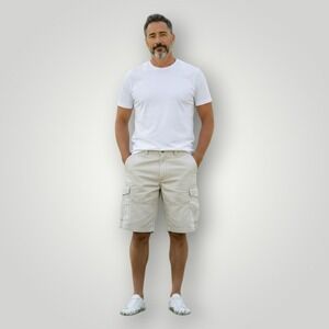 Polo Ralph Lauren Cargo Shorts Mens 44B‎ Relaxed Fit Khaki Beige Utility Pocket